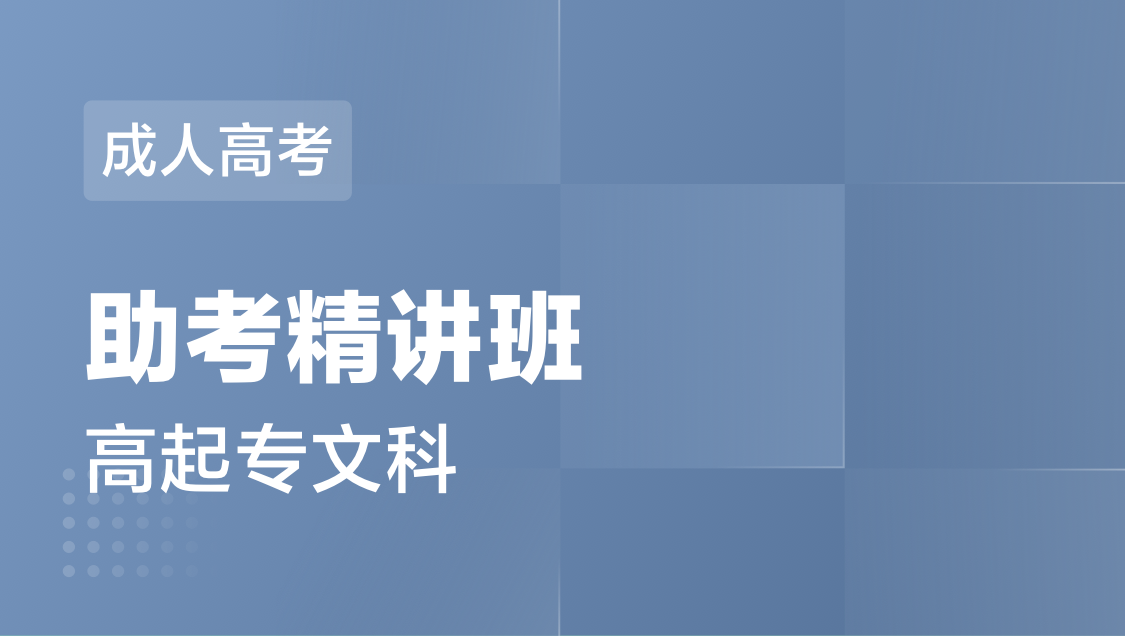 成人高考 高起专文科-精讲班