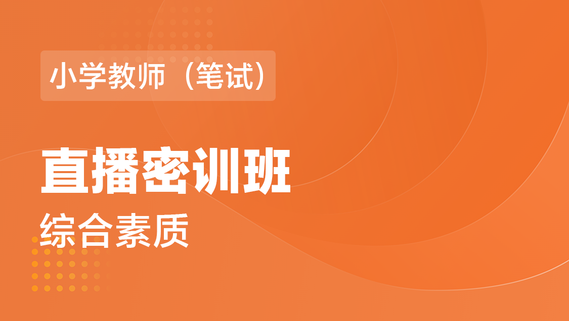 小学教师（笔试） 综合素质（单科）-直播密训班