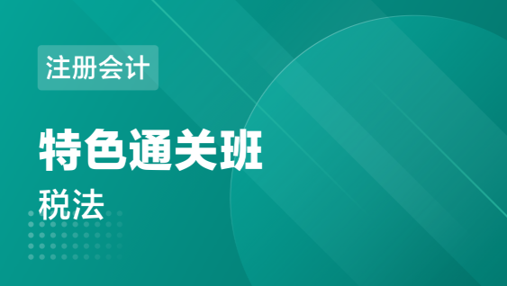 注册会计 税法-特色通关班