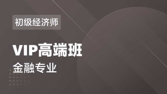 初级经济师 金融专业-VIP高端班