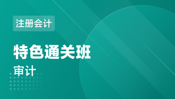 注册会计 审计-特色通关班